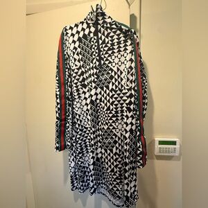 Julian Chang black and white geometric dress